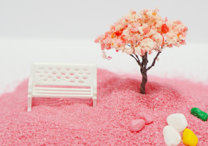 Cherry tree model artificial gel candle making mat