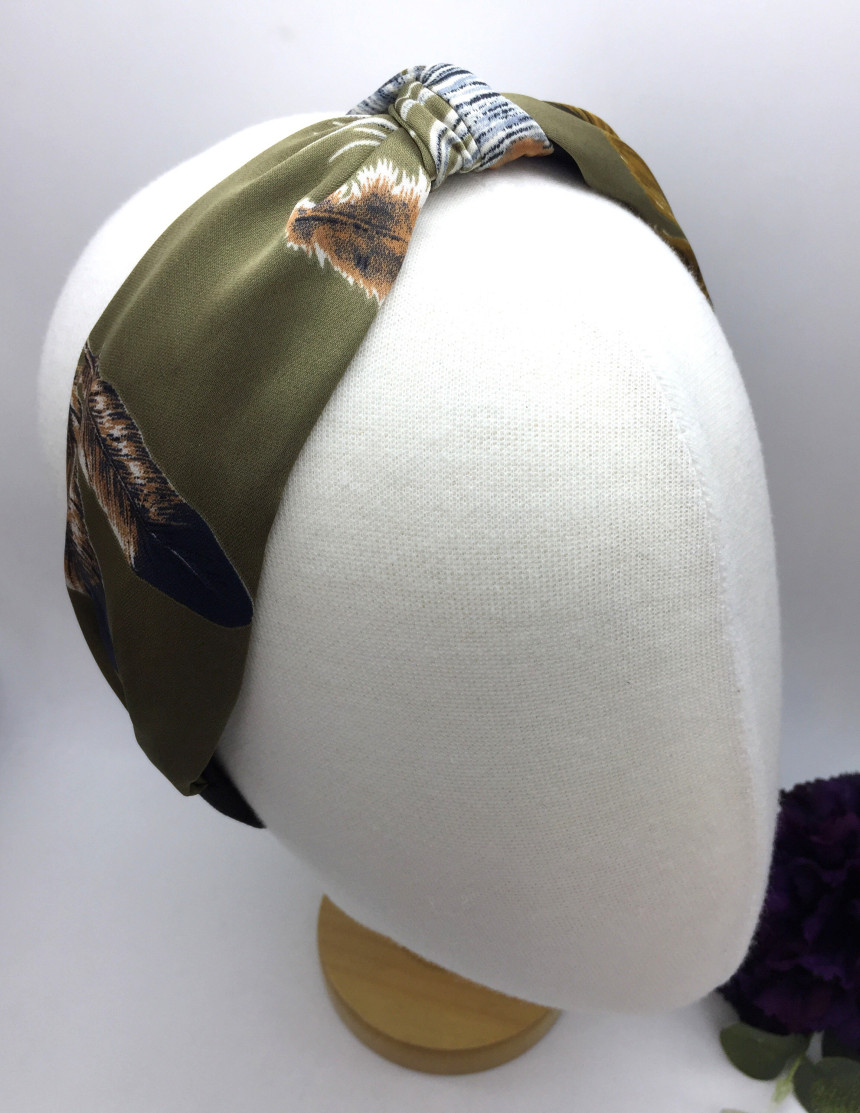 New Silky Leaf Knot Hair Bands Natural Fashion Cas