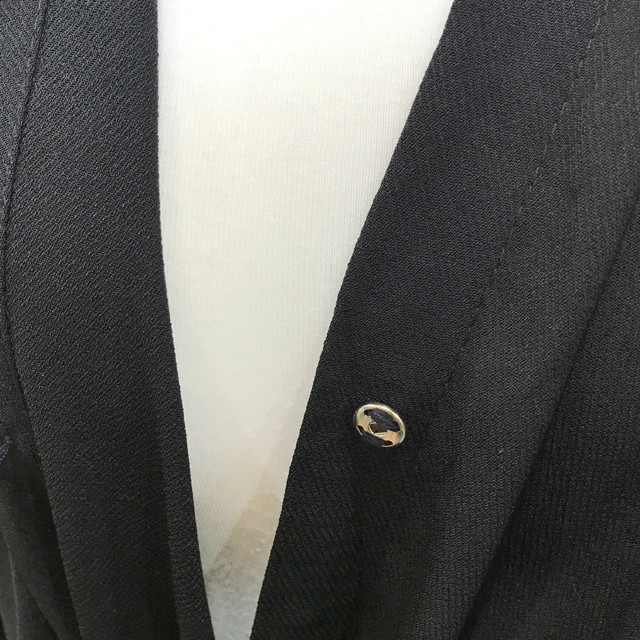 New V Neck Stripe Shirt Wrap Dress Black Mini Autu