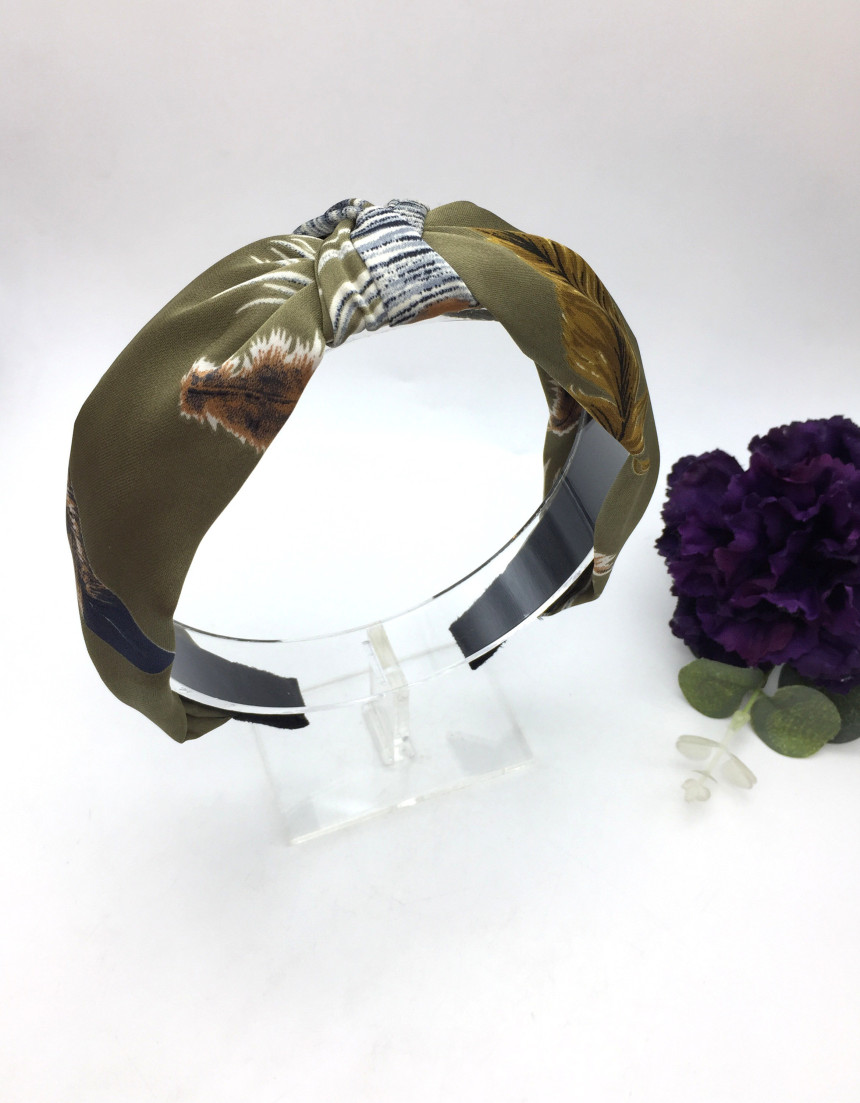 New Silky Leaf Knot Hair Bands Natural Fashion Cas