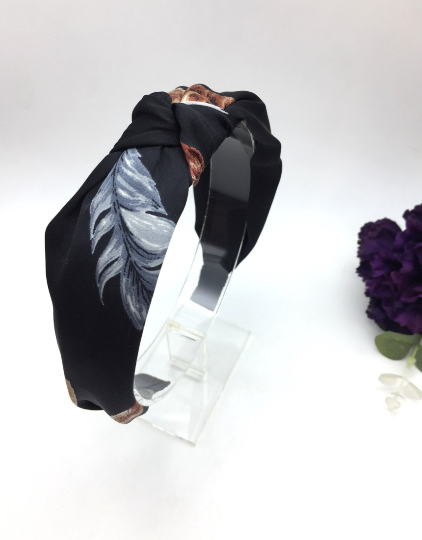 New Silky Leaf Knot Hair Bands Natural Fashion Cas