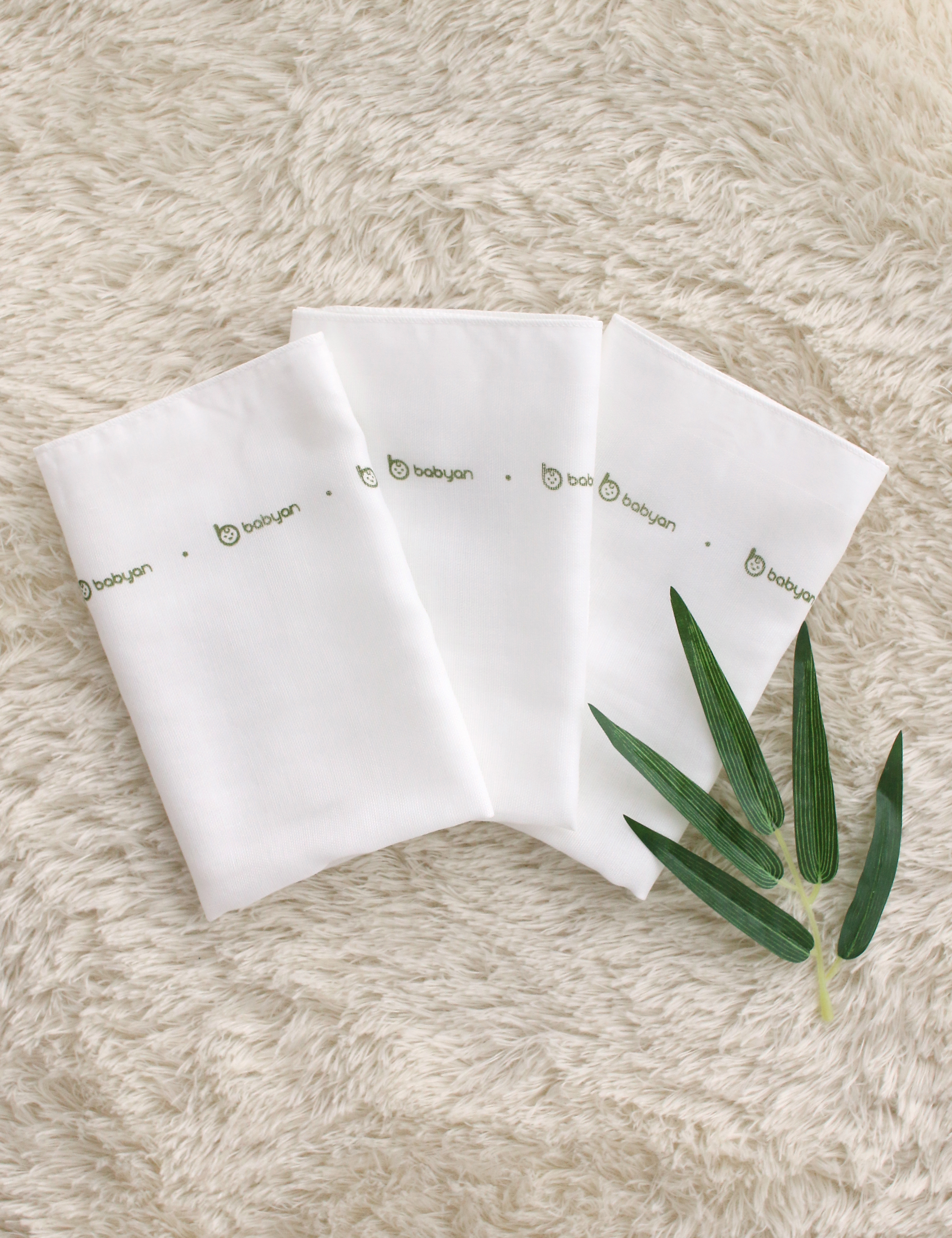 베이비앙 국내산 무형광 신생아 아기 대나무 밤부 거즈  손수건  20장(365 가제10장+행복이 엠보10장)