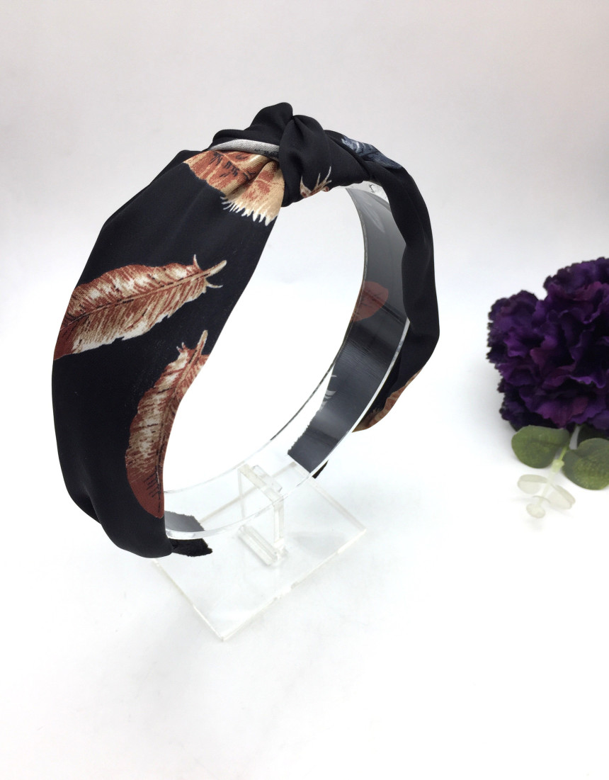 New Silky Leaf Knot Hair Bands Natural Fashion Cas