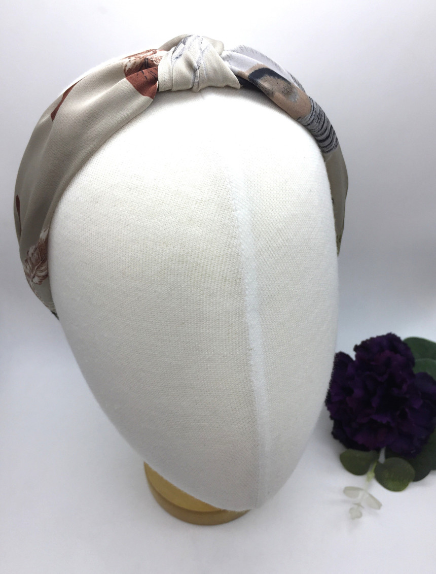 New Silky Leaf Knot Hair Bands Natural Fashion Cas