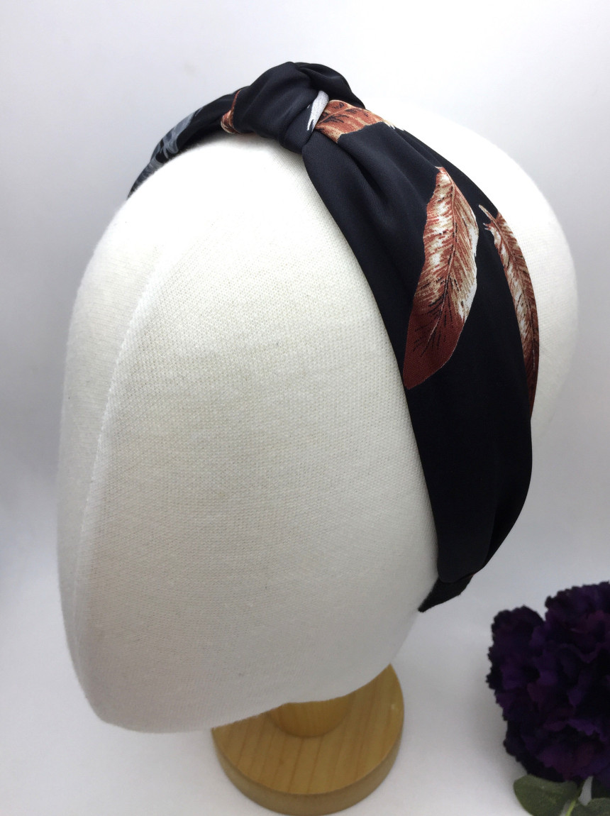 New Silky Leaf Knot Hair Bands Natural Fashion Cas