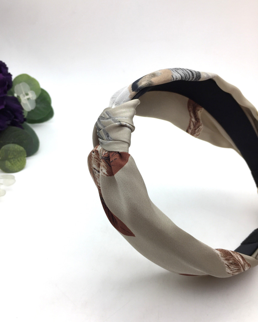 New Silky Leaf Knot Hair Bands Natural Fashion Cas