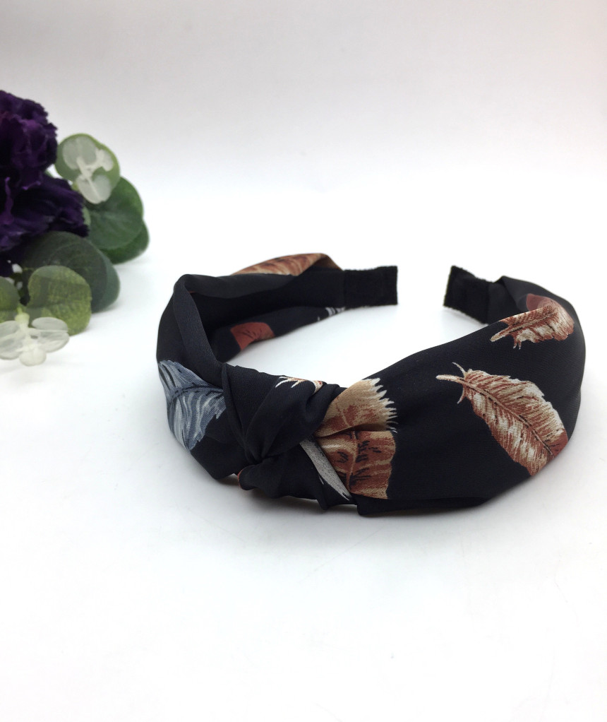 New Silky Leaf Knot Hair Bands Natural Fashion Cas