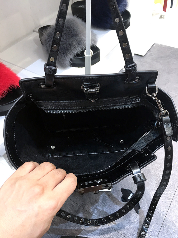 New Yupi style top grade black cowhide vintage roc