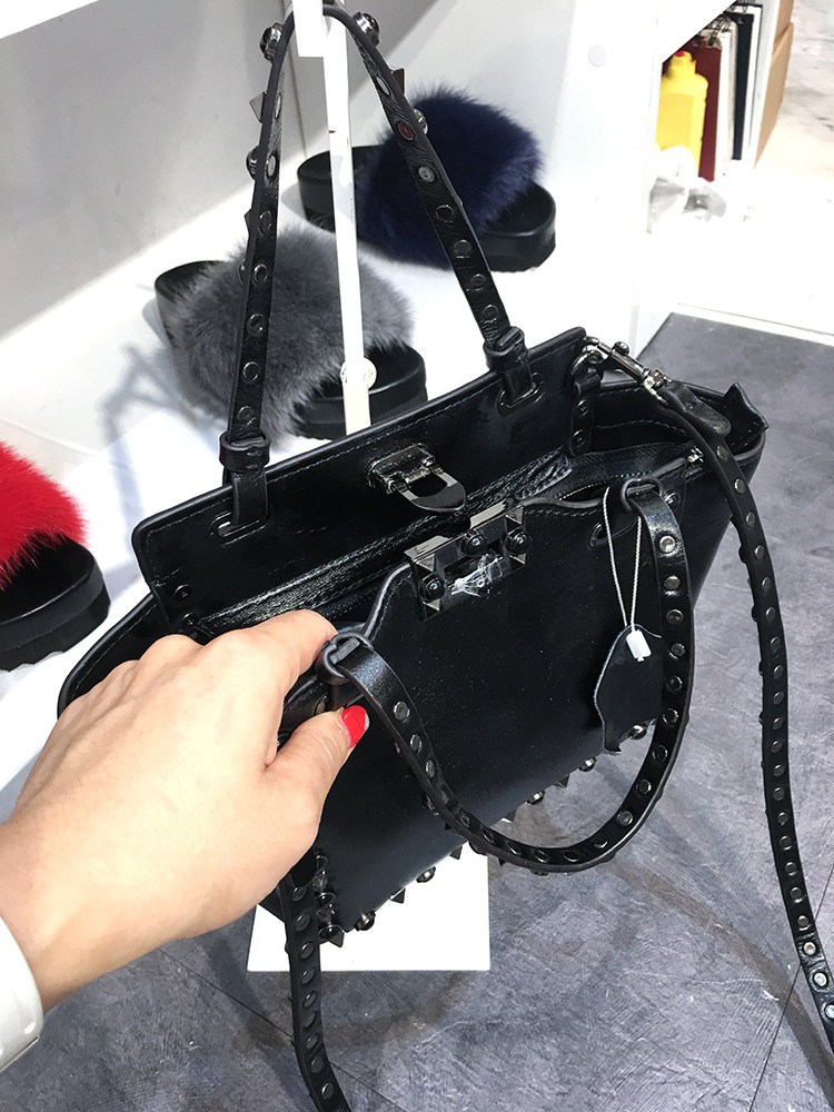 New Yupi style top grade black cowhide vintage roc