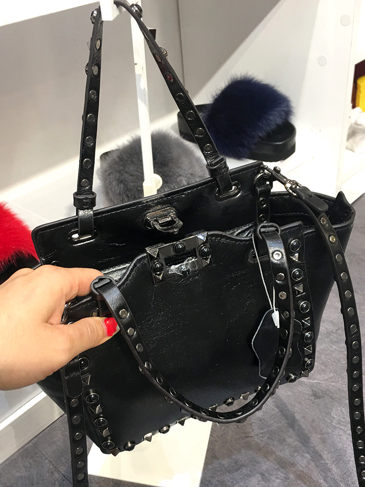 New Yupi style top grade black cowhide vintage roc