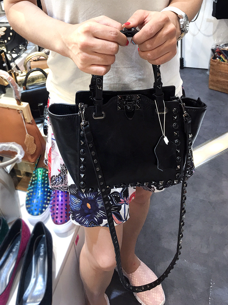 New Yupi style top grade black cowhide vintage roc