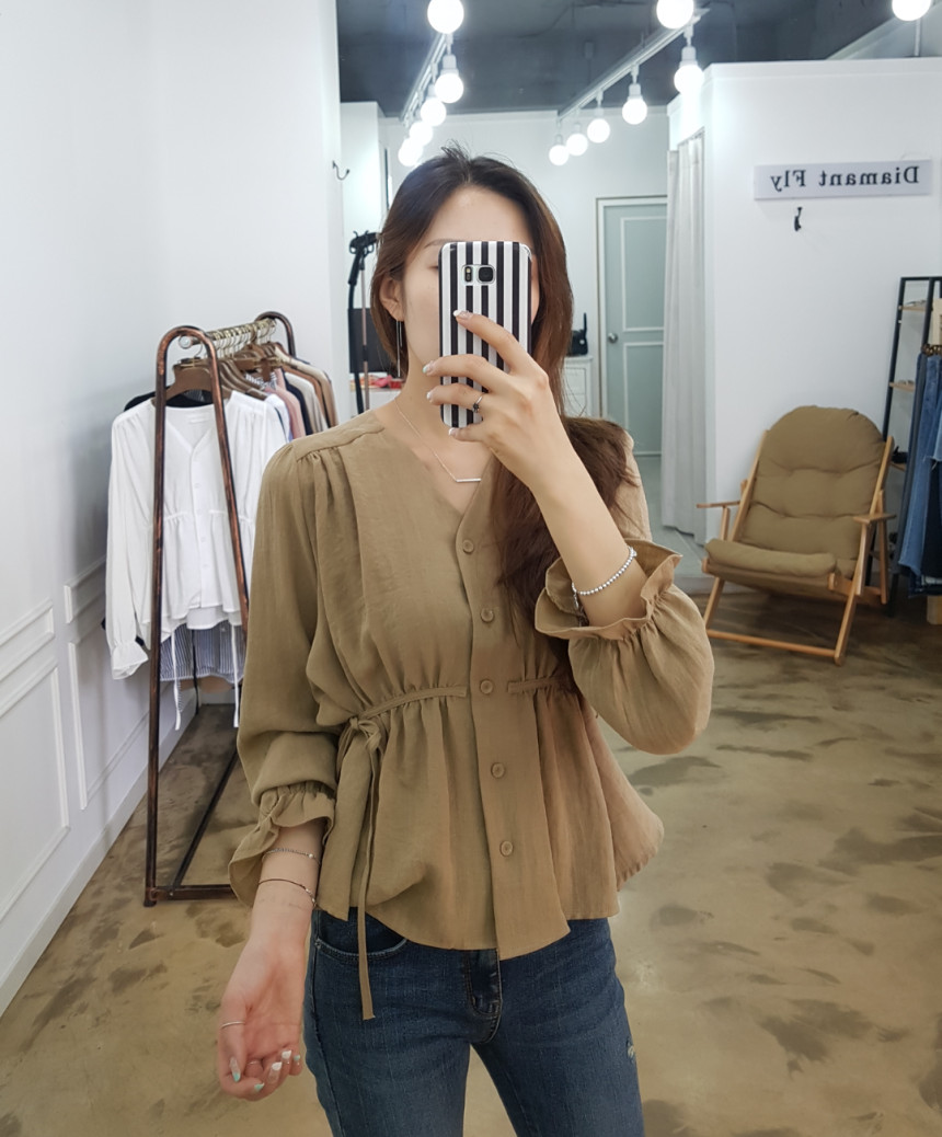 NEW FASHION LADY GIRL Blouse Feminine Knot Blouse