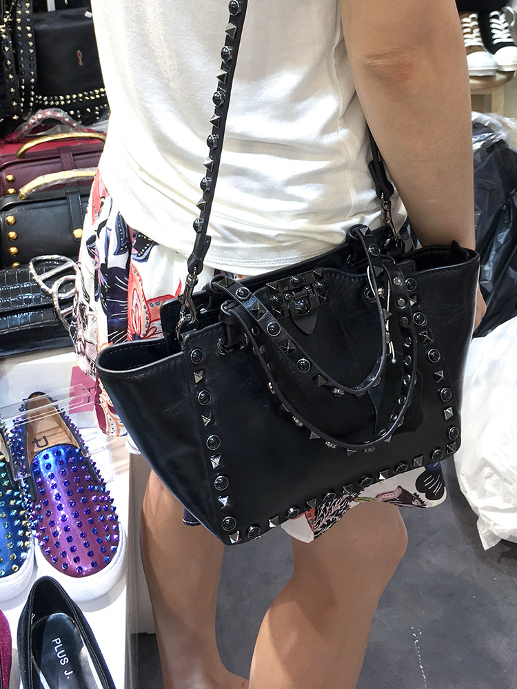 New Yupi style top grade black cowhide vintage roc