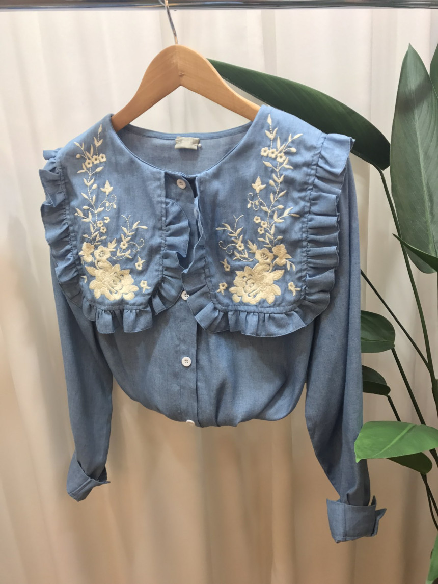 NEW FASHION LADY GIRL Blouse Kids Embroidery Blous