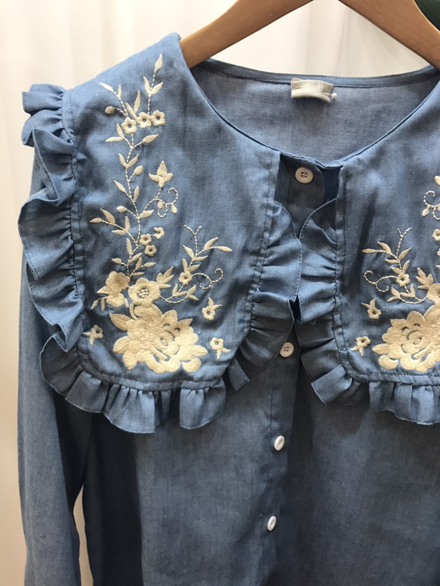 NEW FASHION LADY GIRL Blouse Kids Embroidery Blous