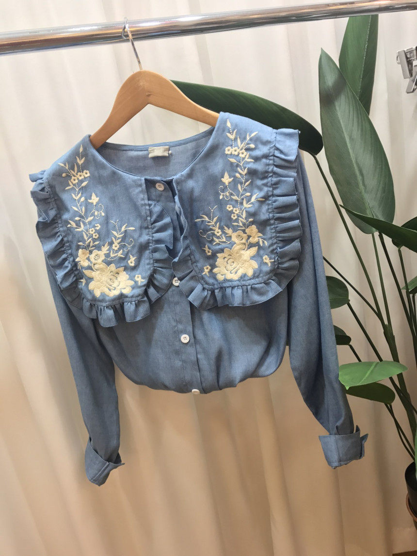 NEW FASHION LADY GIRL Blouse Kids Embroidery Blous