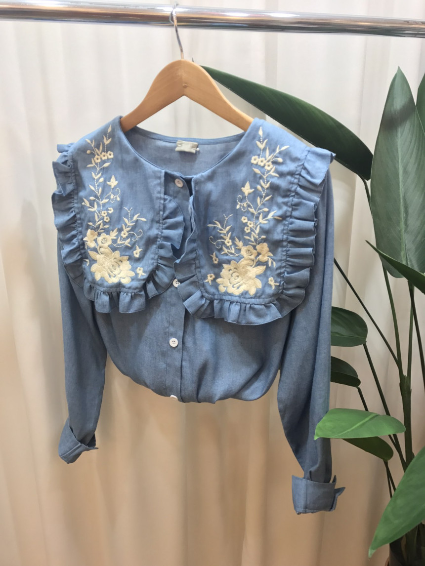 NEW FASHION LADY GIRL Blouse Kids Embroidery Blous