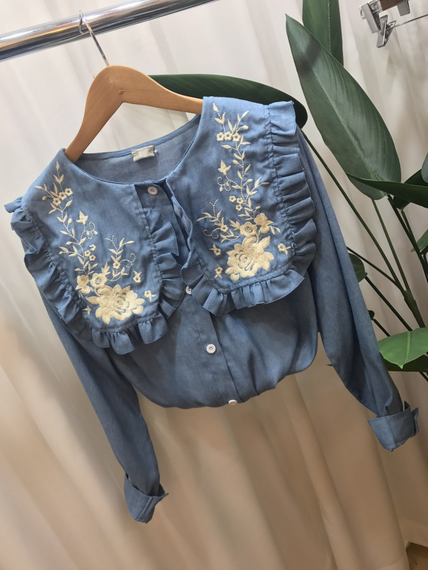 NEW FASHION LADY GIRL Blouse Kids Embroidery Blous