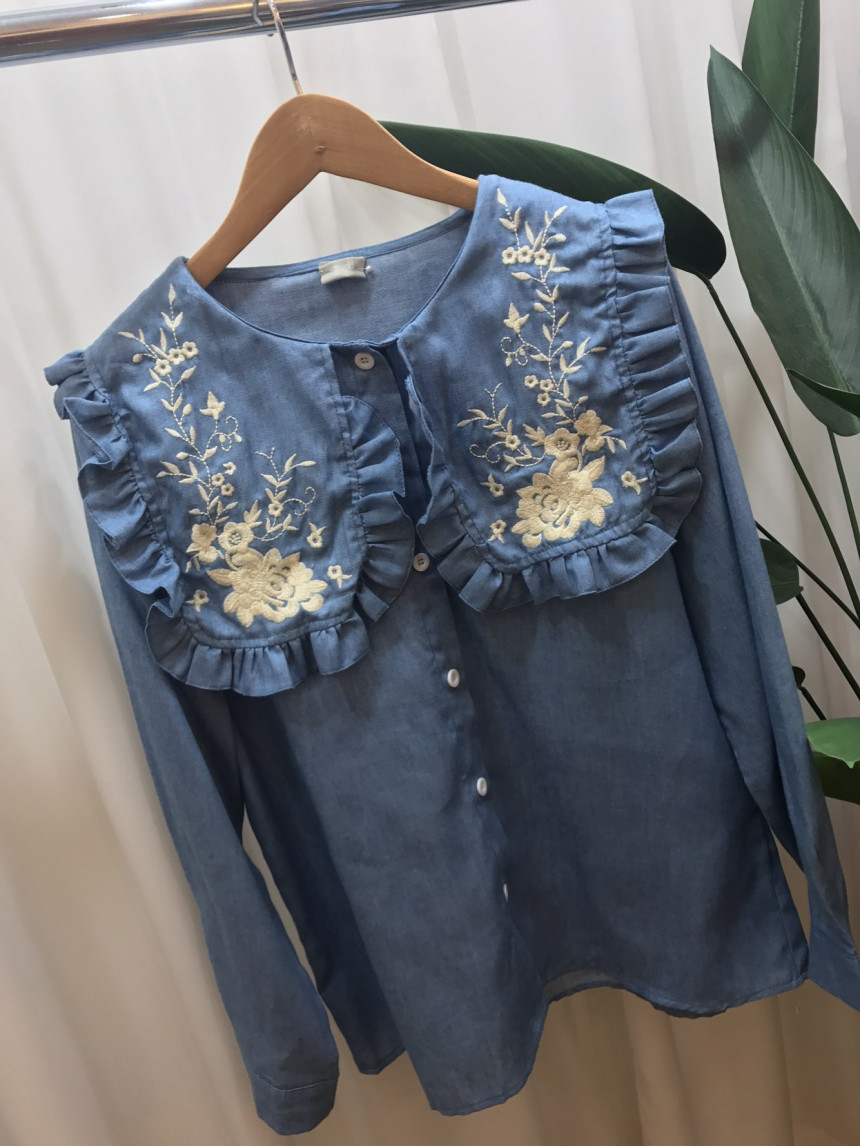 NEW FASHION LADY GIRL Blouse Kids Embroidery Blous