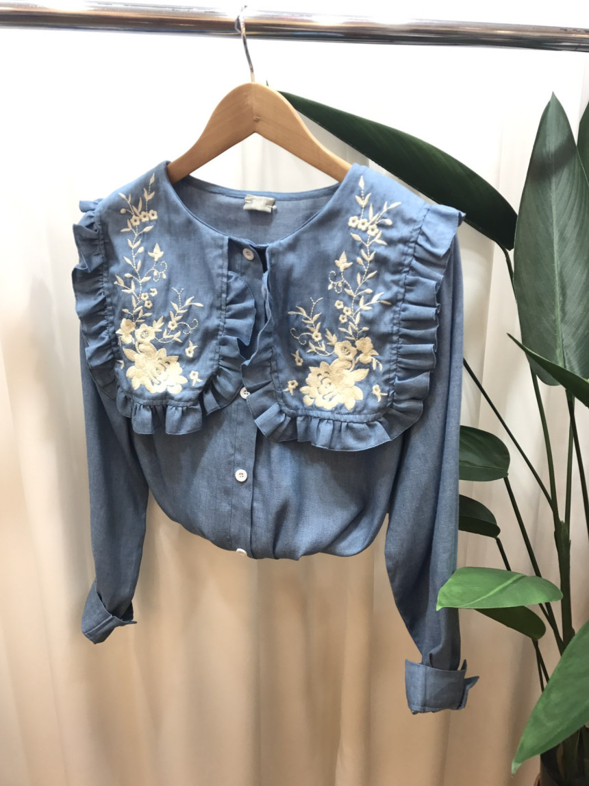 NEW FASHION LADY GIRL Blouse Kids Embroidery Blous