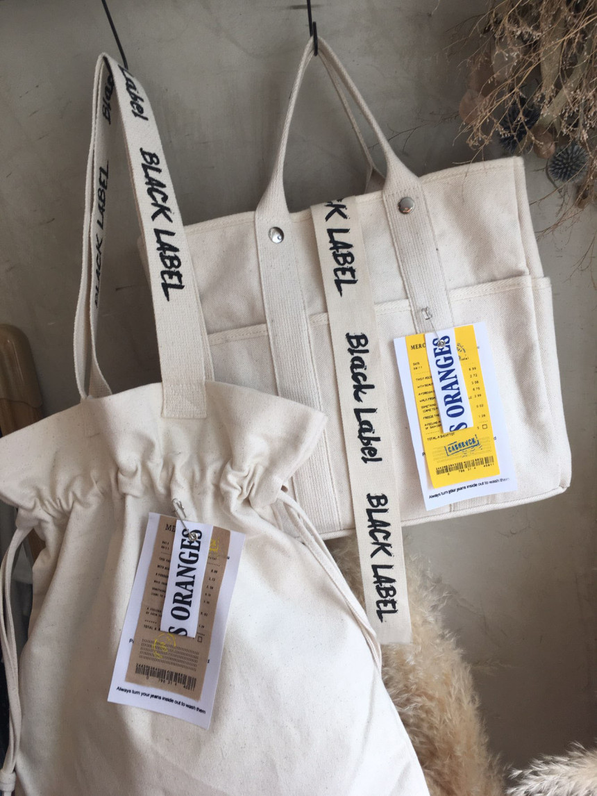 New Women's Bags Black Label Canvas Tote 3color