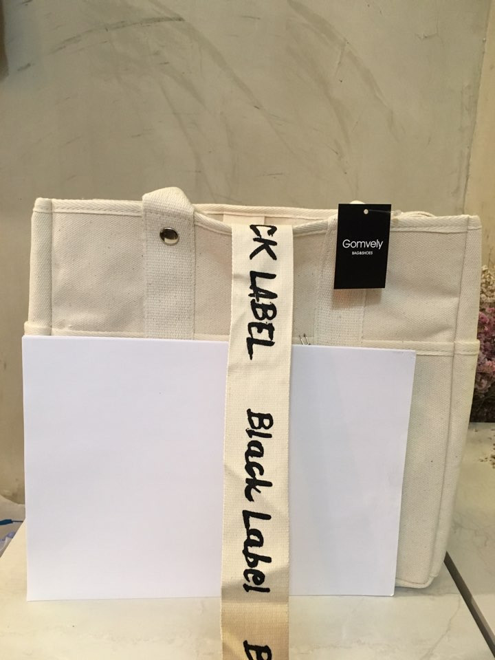 New Women's Bags Black Label Canvas Tote 3color