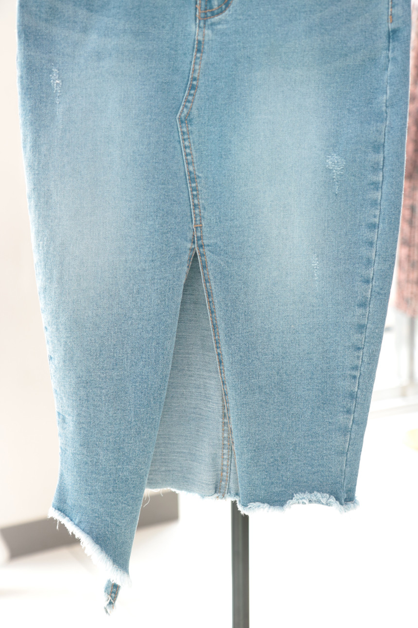 Denim Skirt Uncle H-line skirt Unbakyo denim Autum