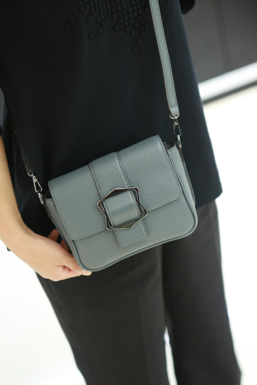 New Oyani Jerome mini flap cross back Dusty Gray O