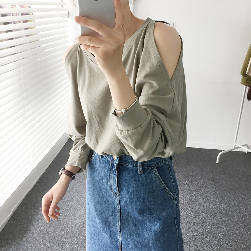 Denim Skirt Front Chinchilla Denim Skirt Slit Midi