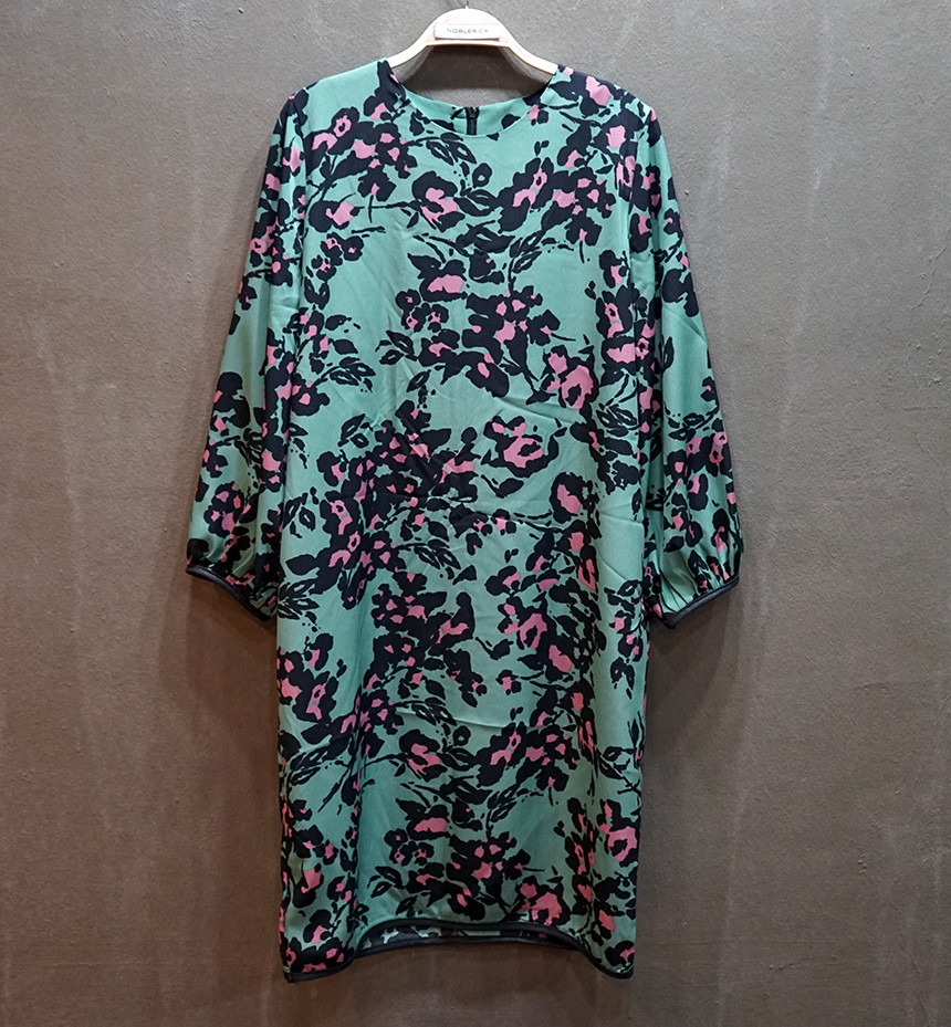 New Women Dress Refresh Flower Dress Pattern Silk 