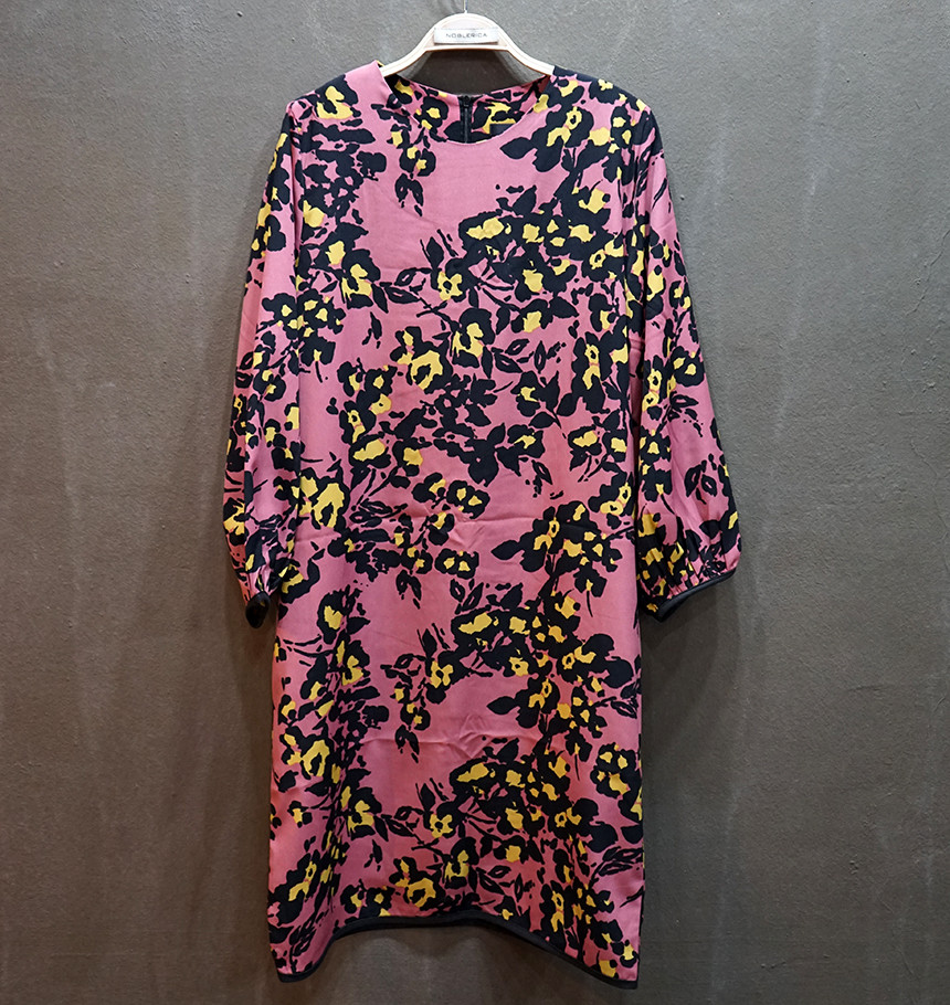 New Women Dress Refresh Flower Dress Pattern Silk 