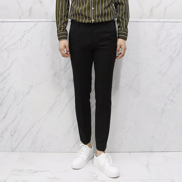 New Men's Pants Black Slacks Man Suit Pants Bla