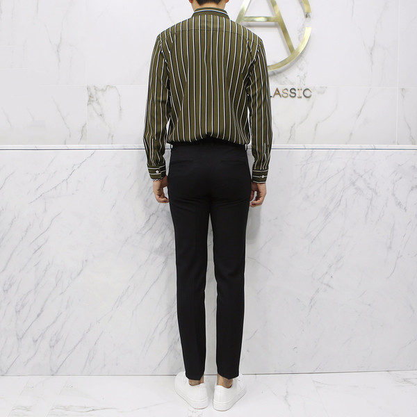 New Men's Pants Black Slacks Man Suit Pants Bla