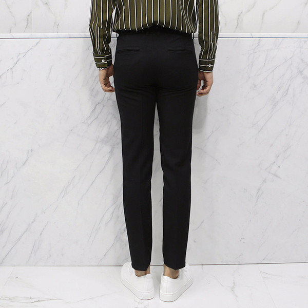 New Men's Pants Black Slacks Man Suit Pants Bla