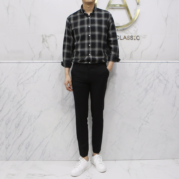 New Men's Pants Black Slacks Man Suit Pants Bla