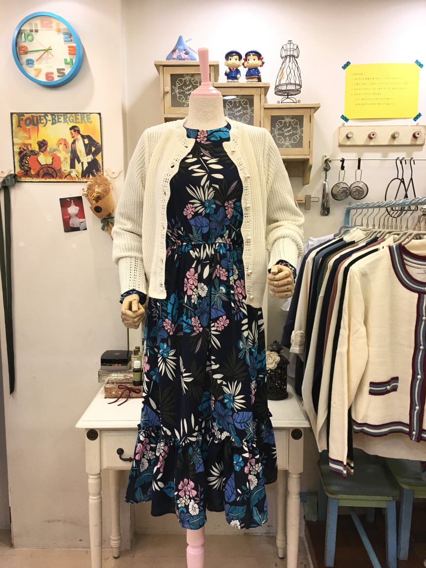 New Women Dress Wonderful Flower Pattern Dress