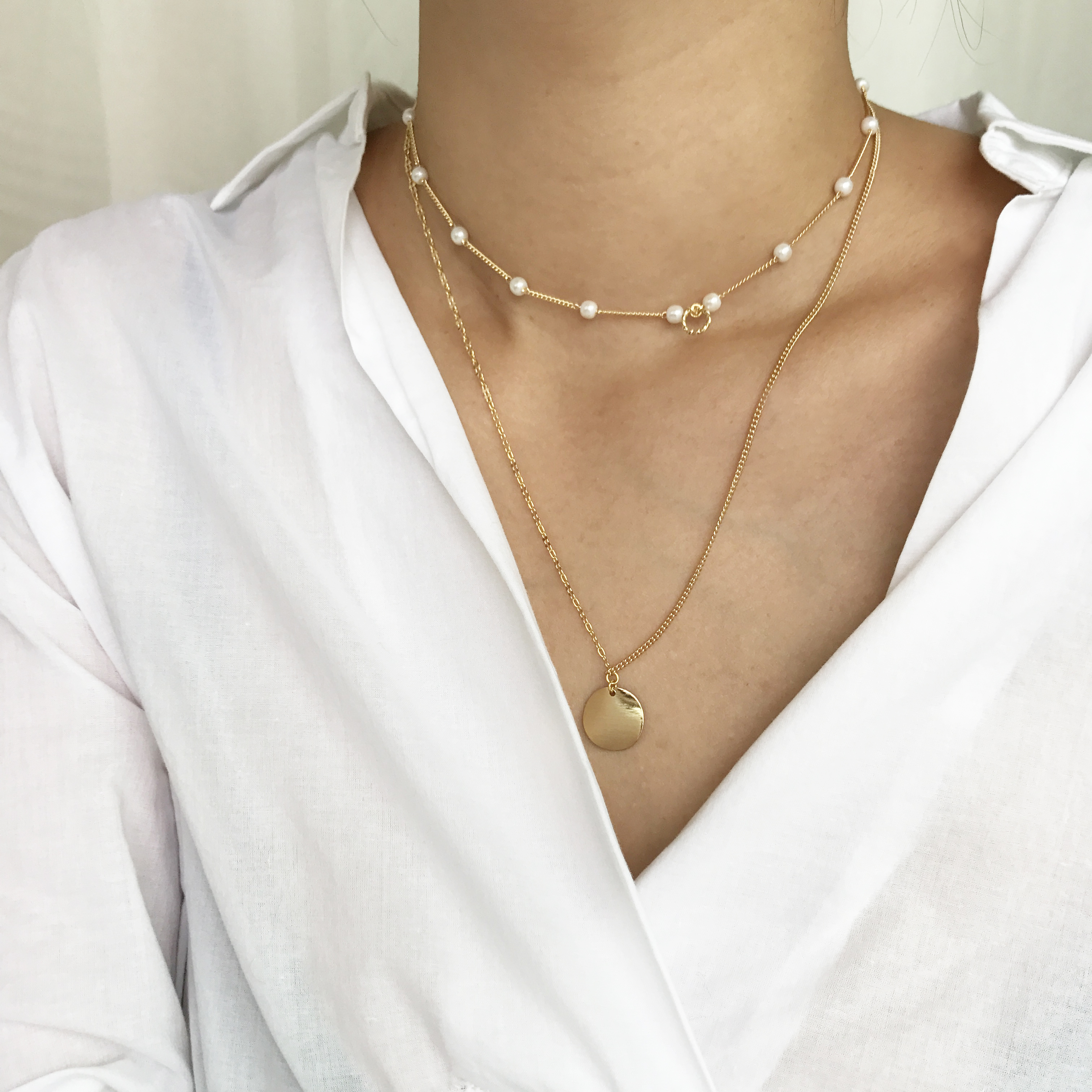 XO UZI Chain Necklace Daily Round Unique Choker De