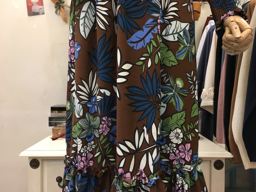 New Women Dress Wonderful Flower Pattern Dress