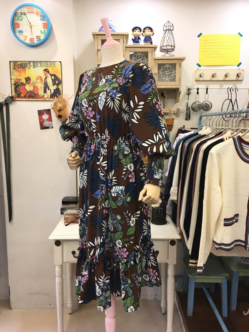 New Women Dress Wonderful Flower Pattern Dress