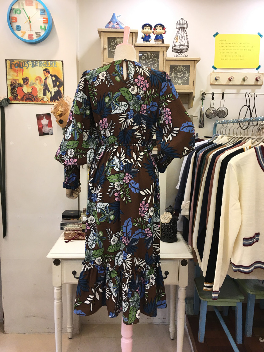 New Women Dress Wonderful Flower Pattern Dress