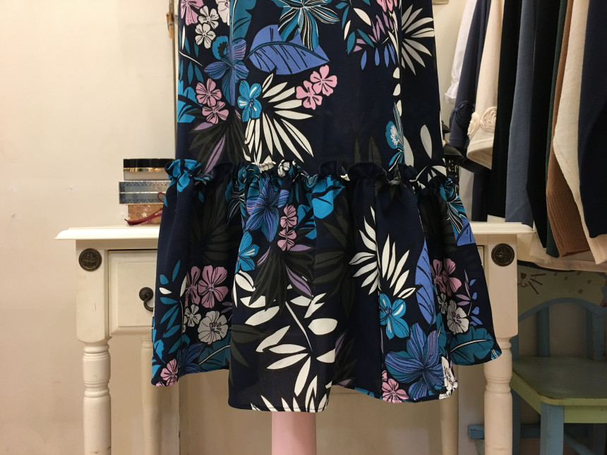 New Women Dress Wonderful Flower Pattern Dress