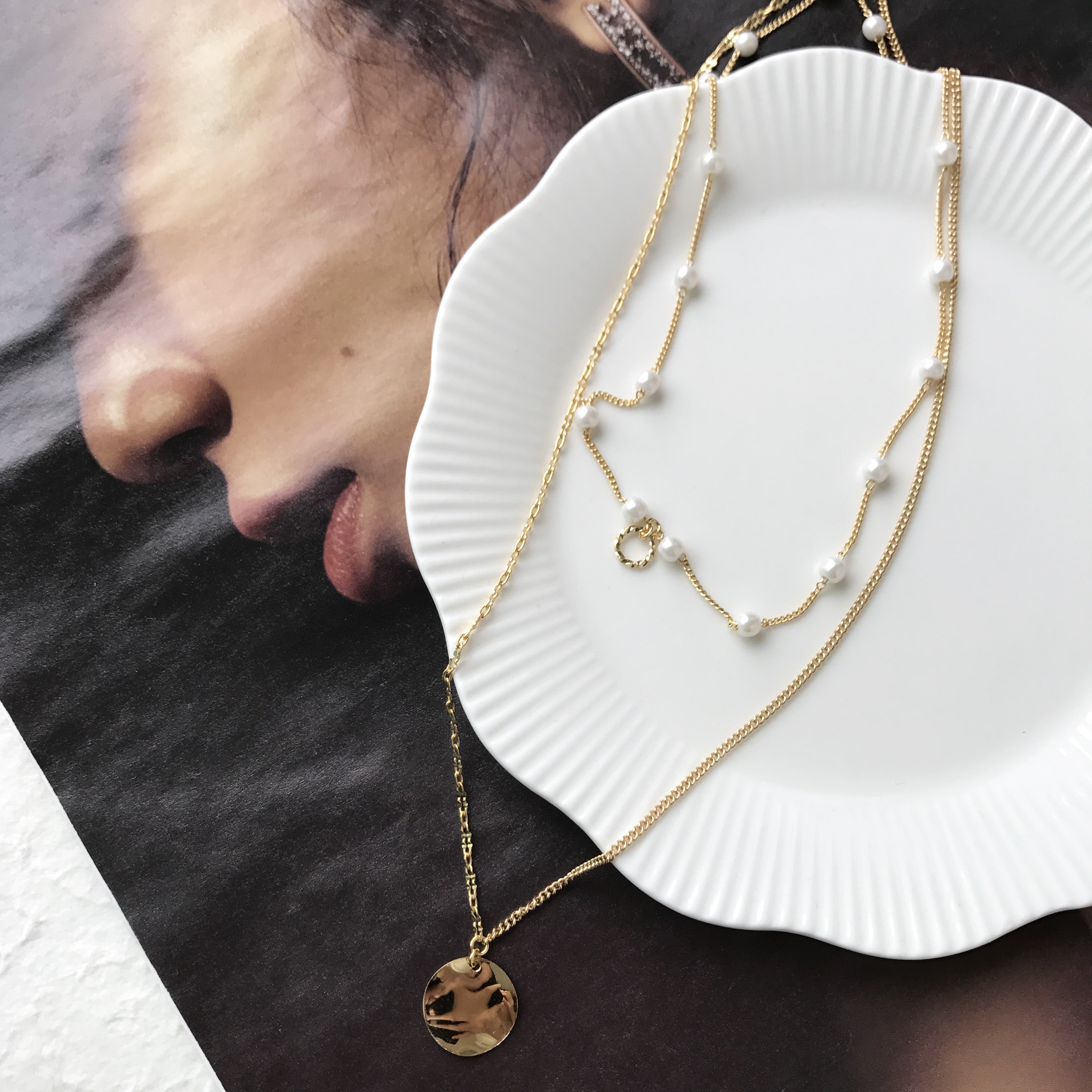 XO UZI Chain Necklace Daily Round Unique Choker De