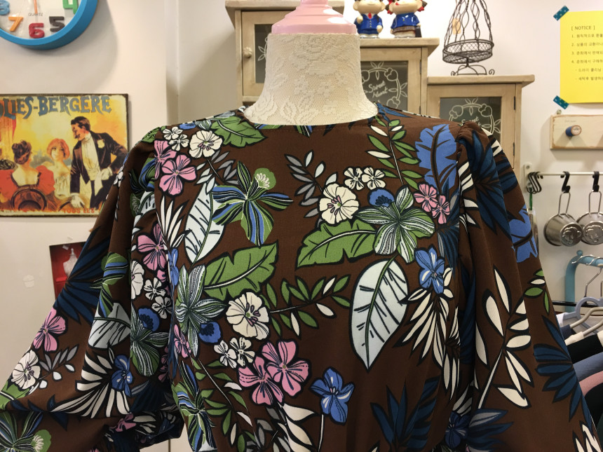 New Women Dress Wonderful Flower Pattern Dress