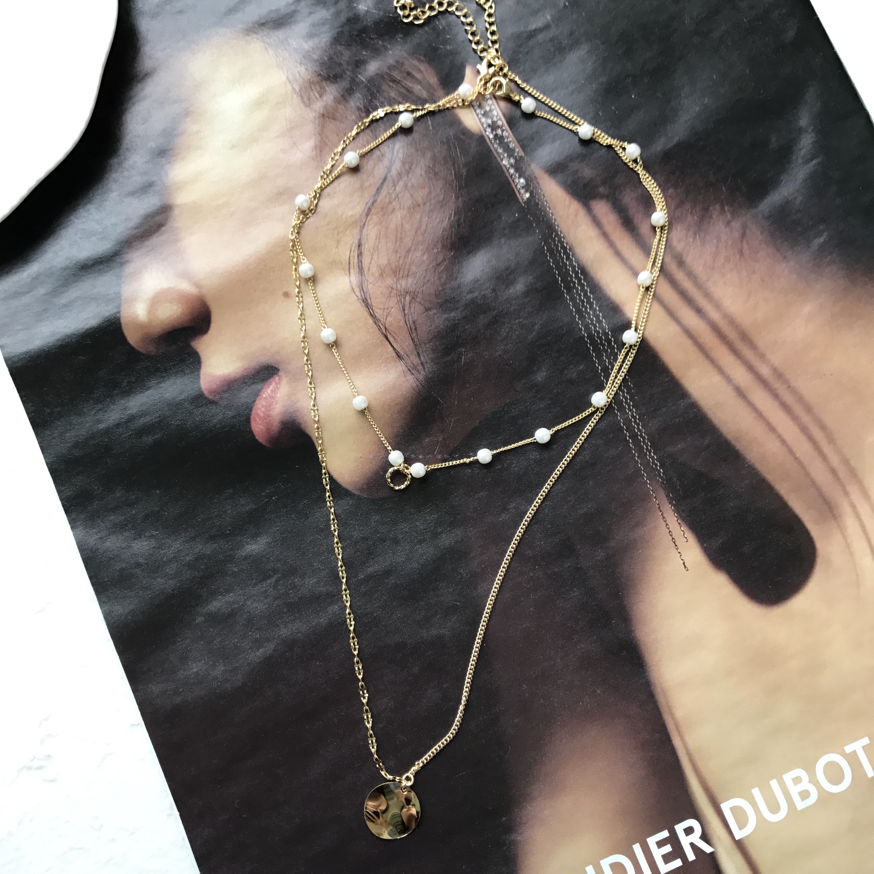 XO UZI Chain Necklace Daily Round Unique Choker De