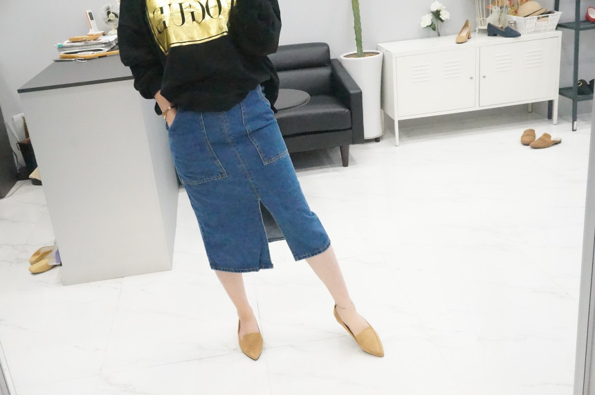 Denim Skirt Chinchilla Sweetheart Blue Cheetah Den