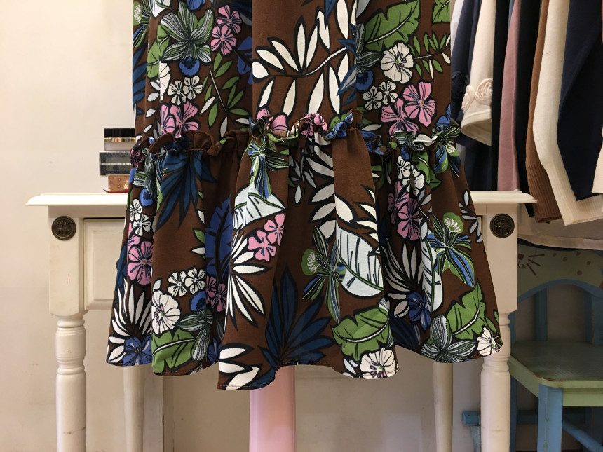 New Women Dress Wonderful Flower Pattern Dress