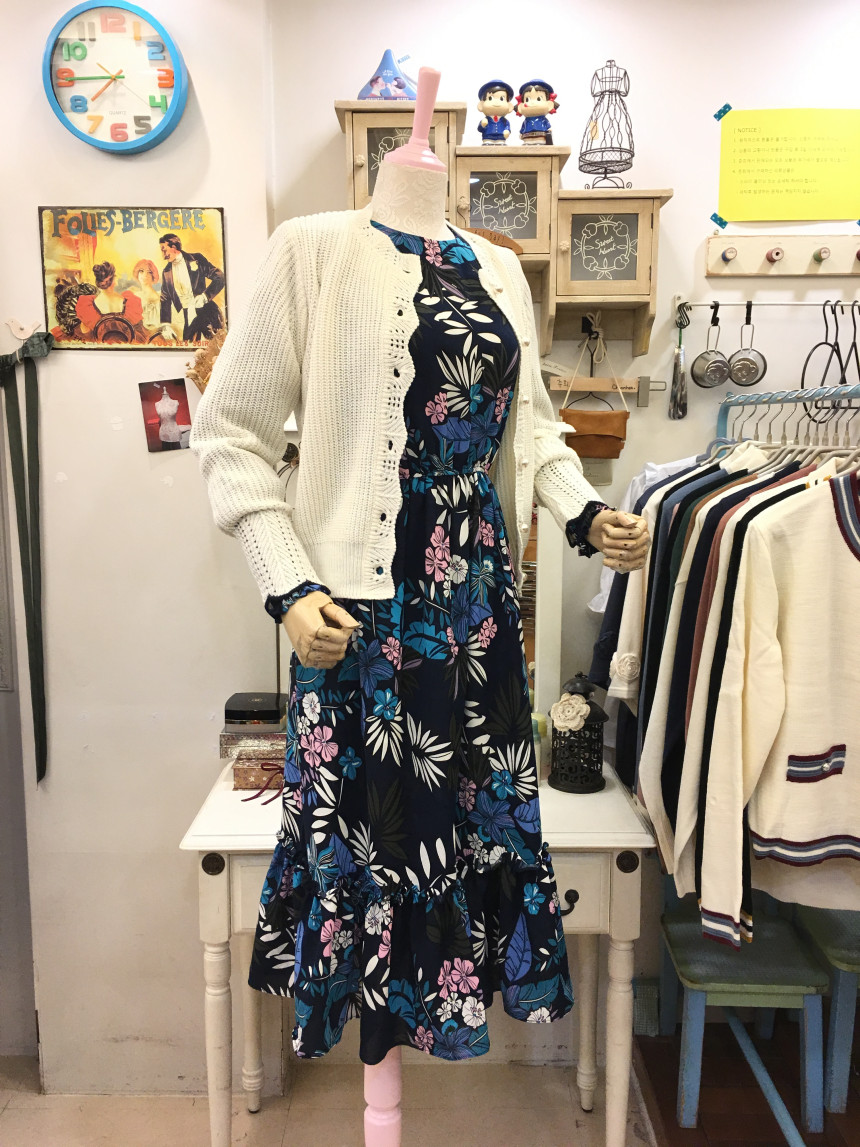 New Women Dress Wonderful Flower Pattern Dress