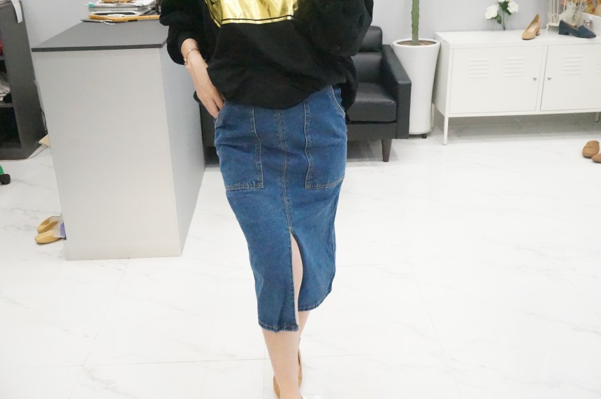 Denim Skirt Chinchilla Sweetheart Blue Cheetah Den