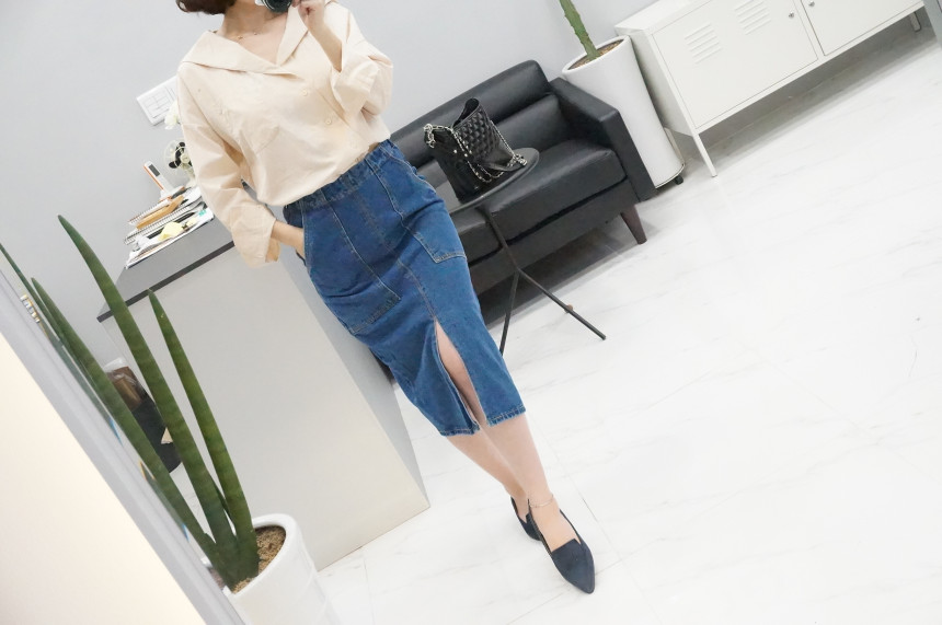 Denim Skirt Chinchilla Sweetheart Blue Cheetah Den