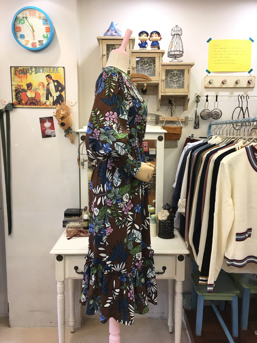 New Women Dress Wonderful Flower Pattern Dress